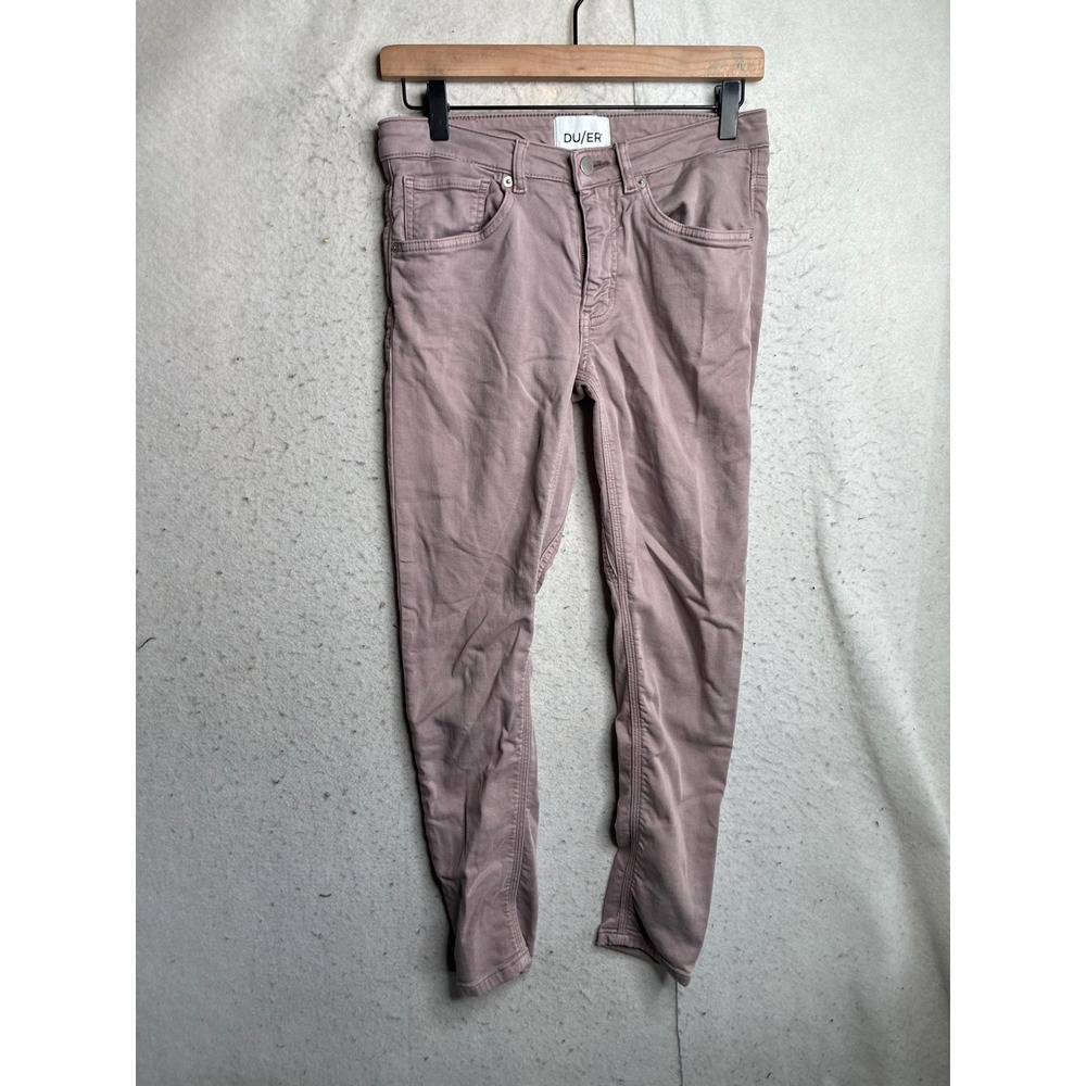DU/ER Performance Denim Slim Pants Dusty Rose Mauve 26x28